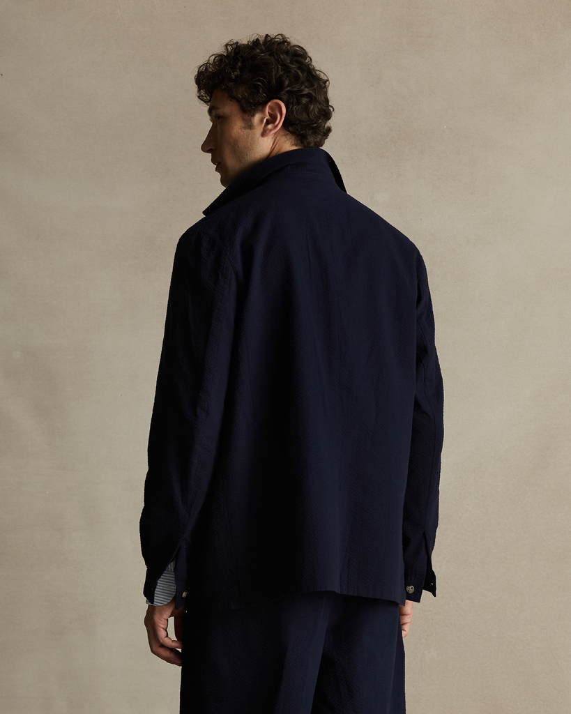 テンダーロインSEERSUCKER STAND ジャケットXL ネイビー テンダーロインSEERSUCKER STAND ジャケットXL ネイビー