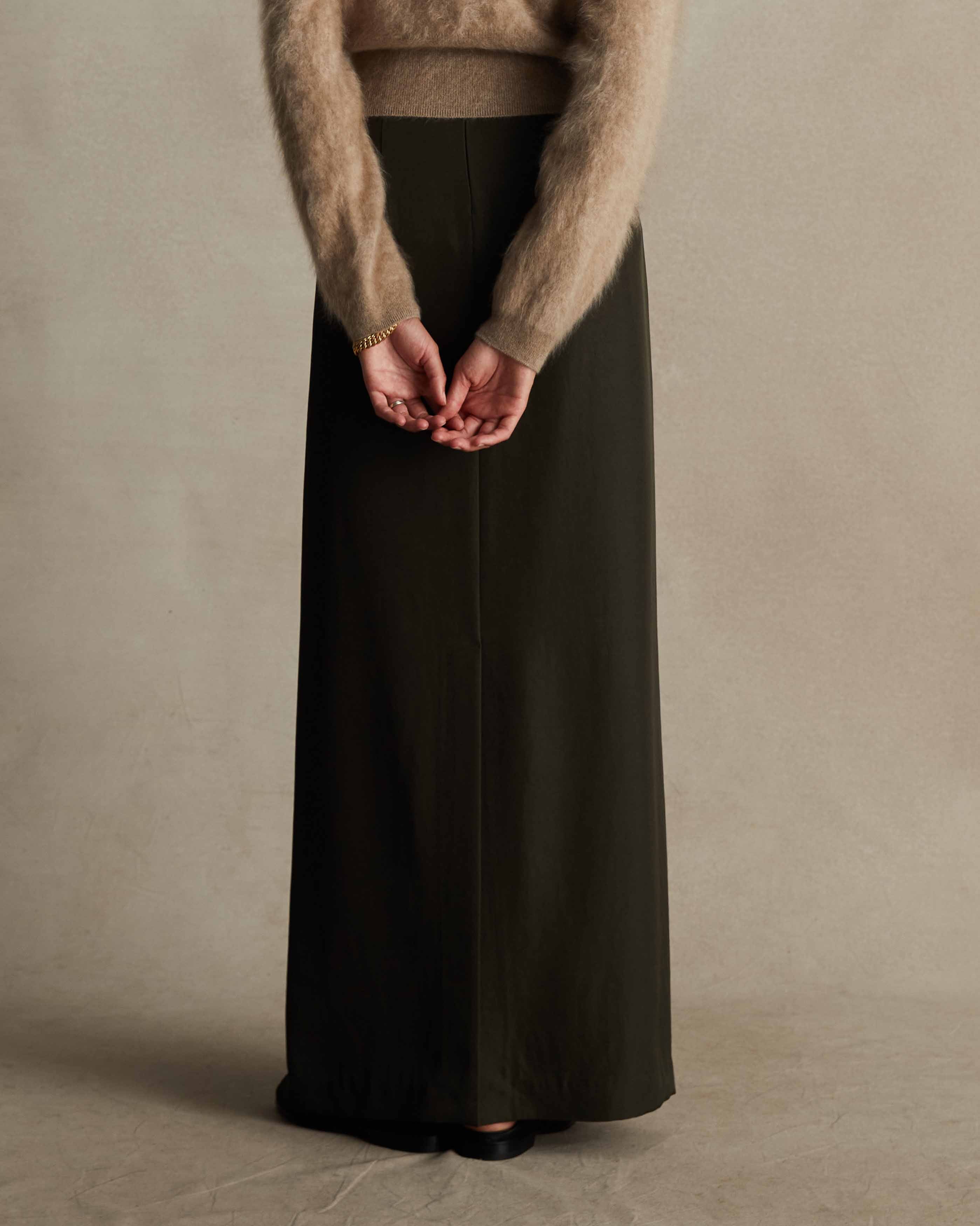 Dark Green Straight Skirt