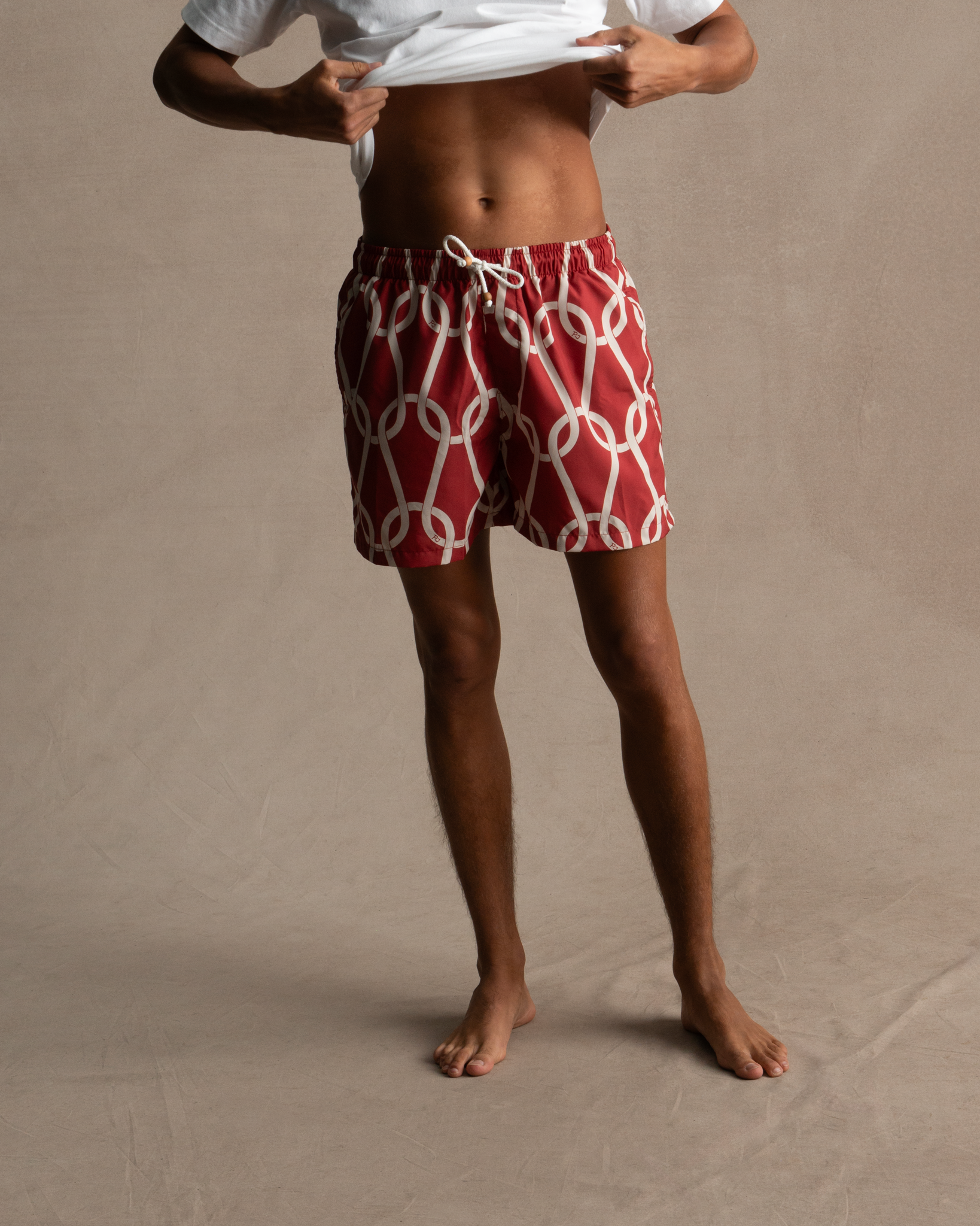 Chainmail Swim Short - Red