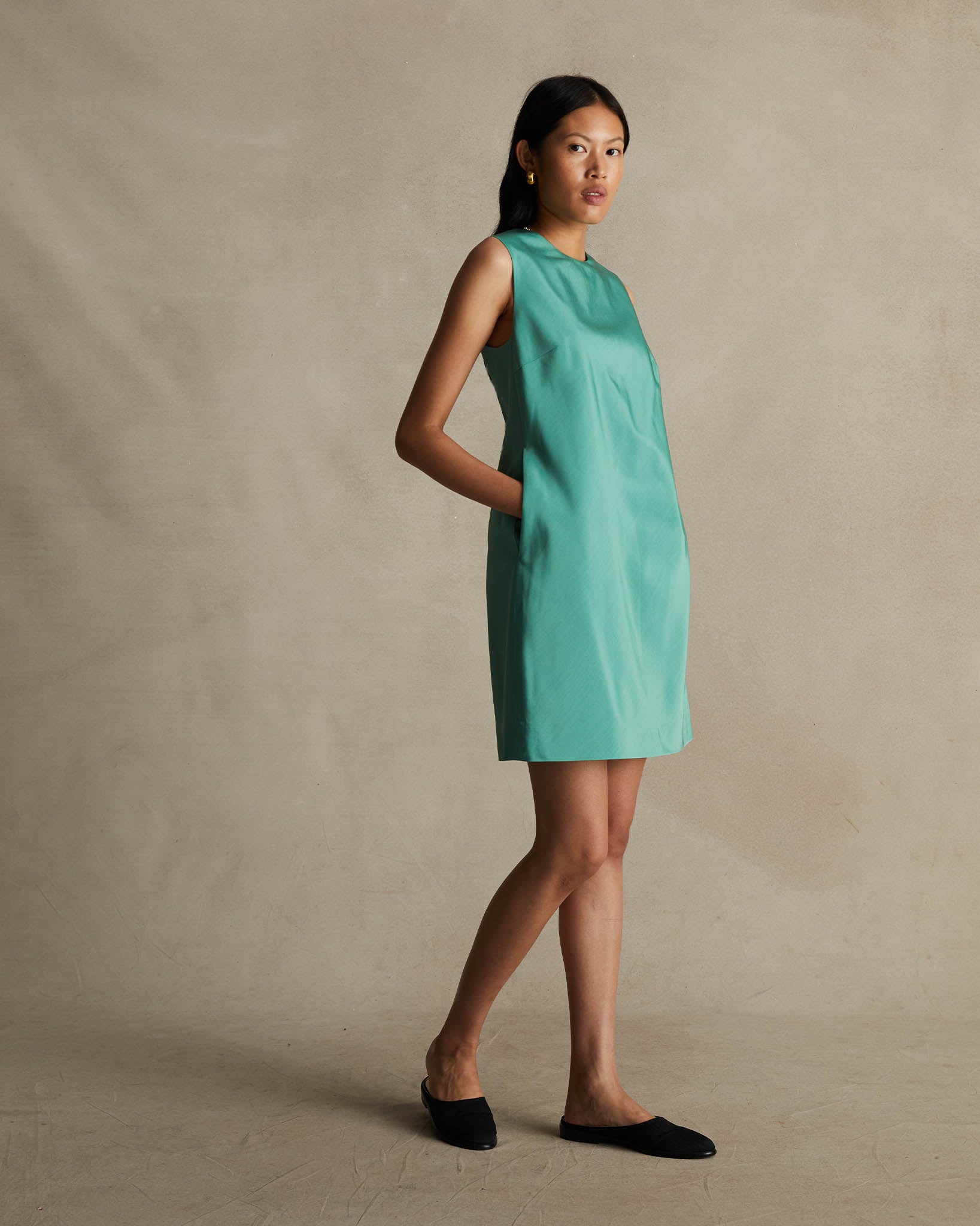 Chelsea Dress - Seafoam Moire