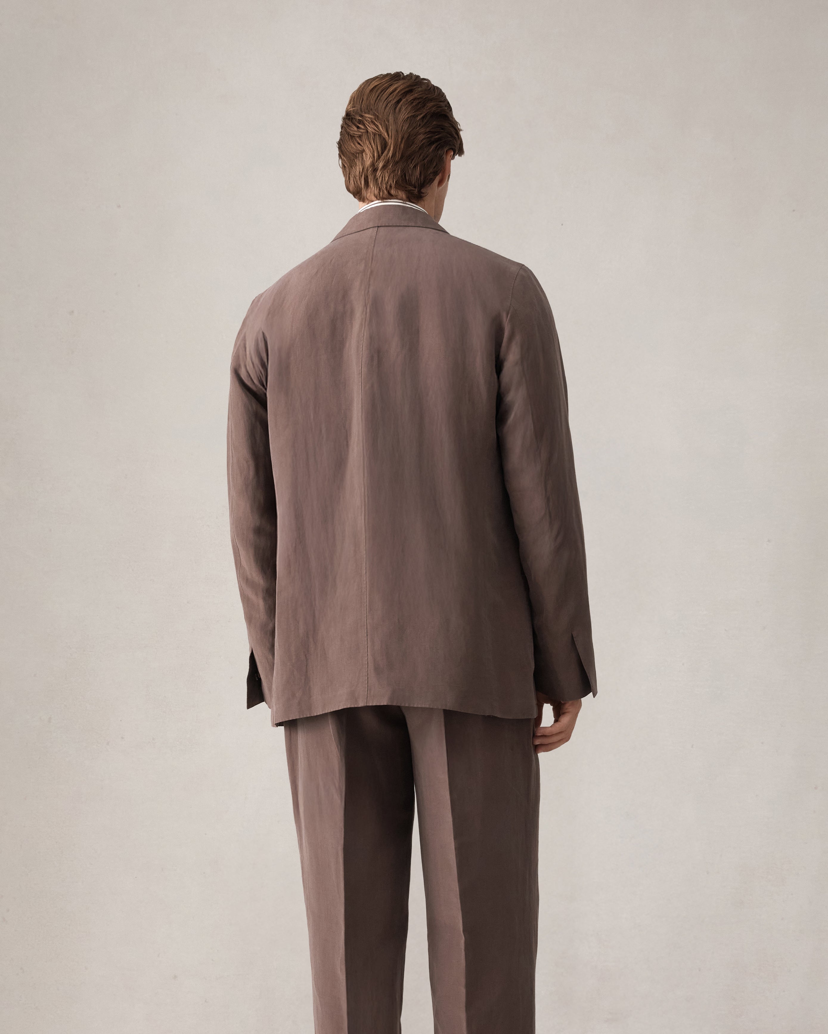 Slack Jacket - Chocolate Silk Linen