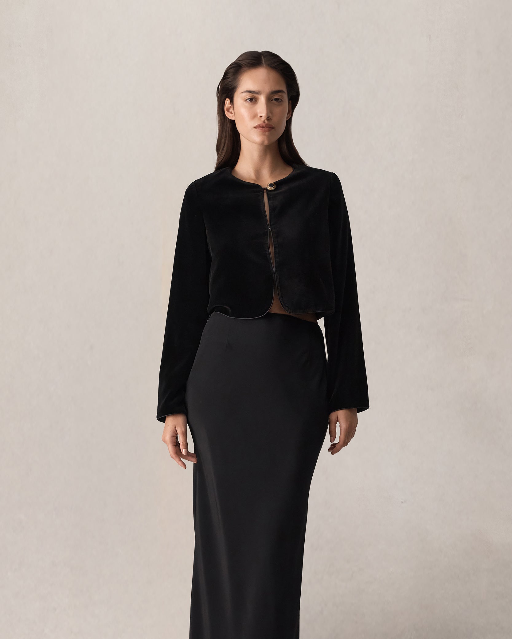 Sofia Jacket - Black Velvet