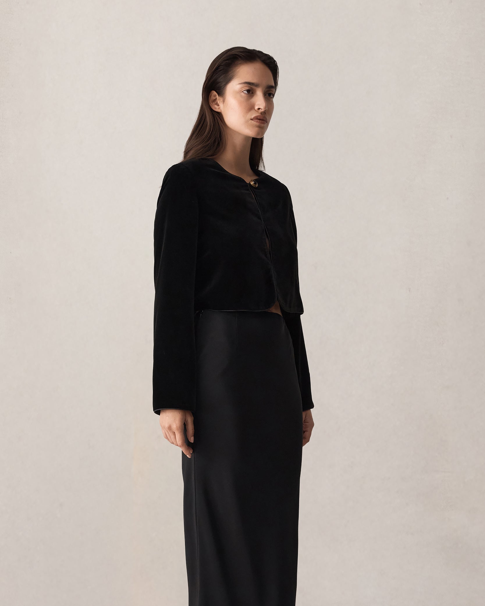 Sofia Jacket - Black Velvet