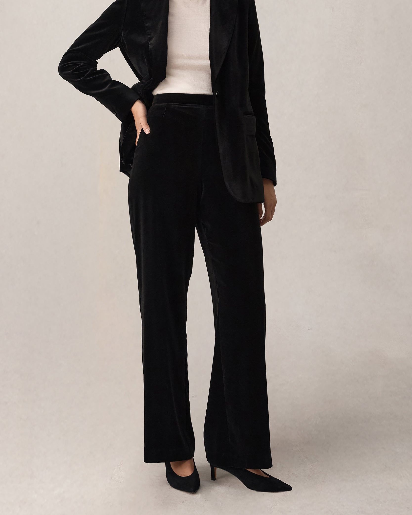 Sofia Trouser - Black Velvet