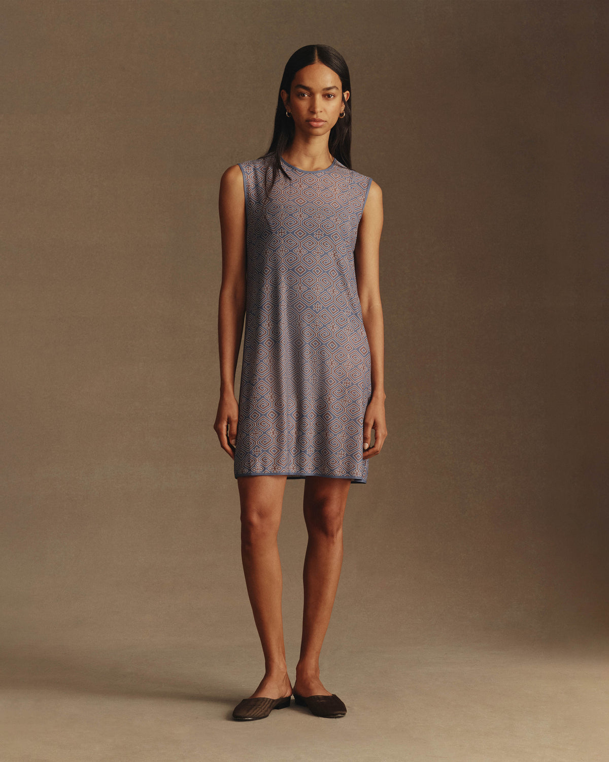 Tamsin Dress - Slate Blue Papori