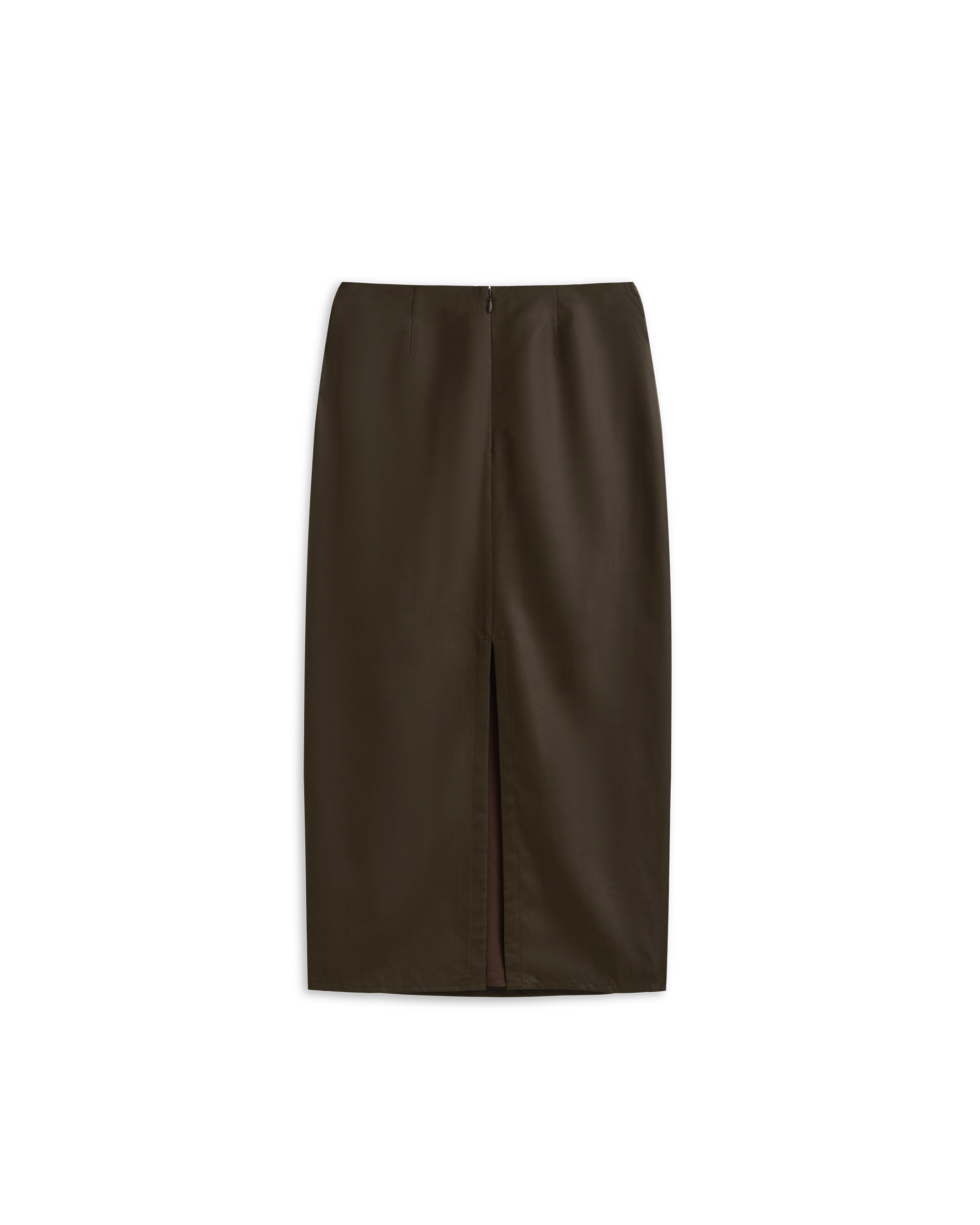 Tia Skirt - Chocolate Dupioni