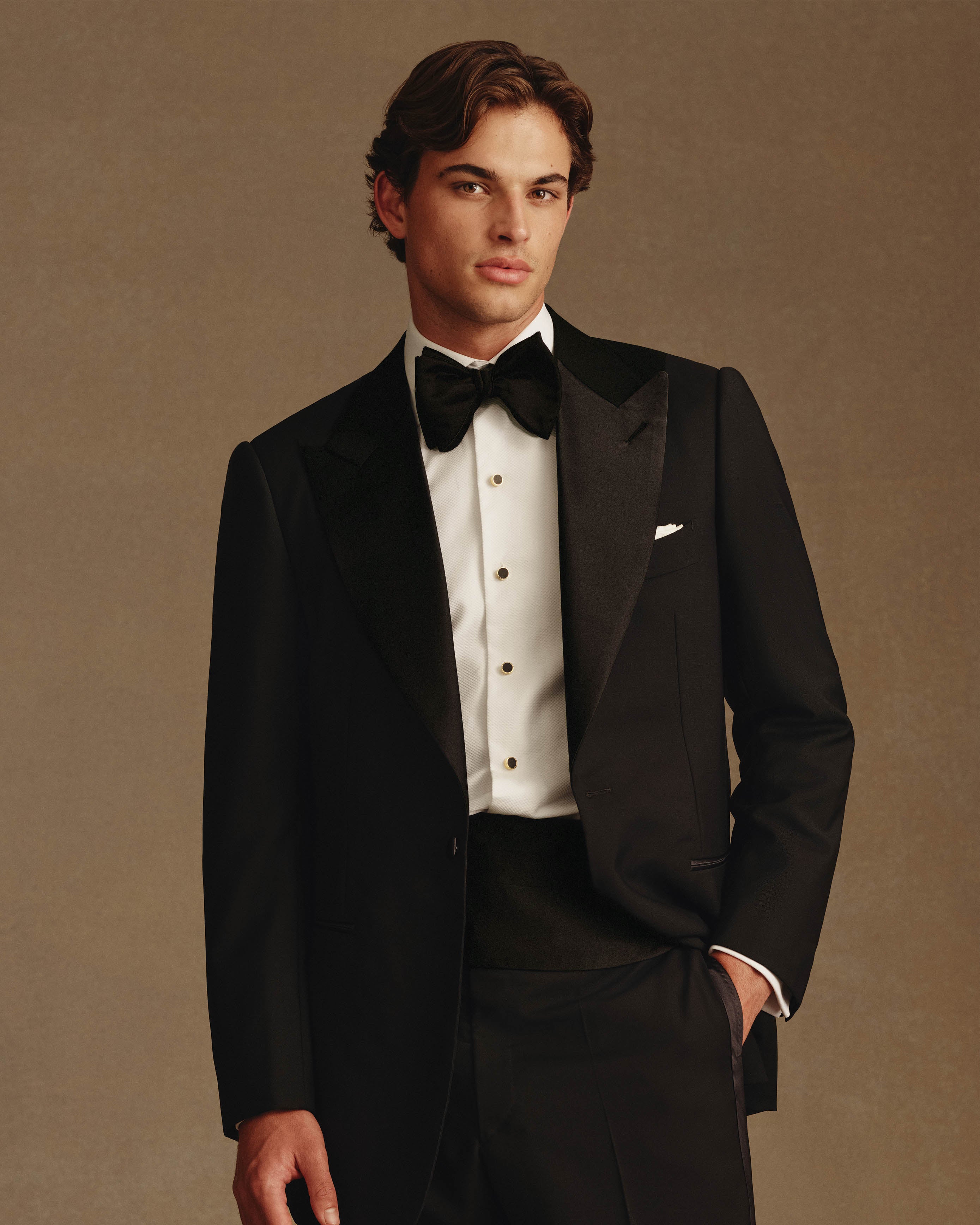 美品　JOSEMOON PEAKED LAPEL SHIRTS JACKET Black Peak Lapel Tuxedo Jacket