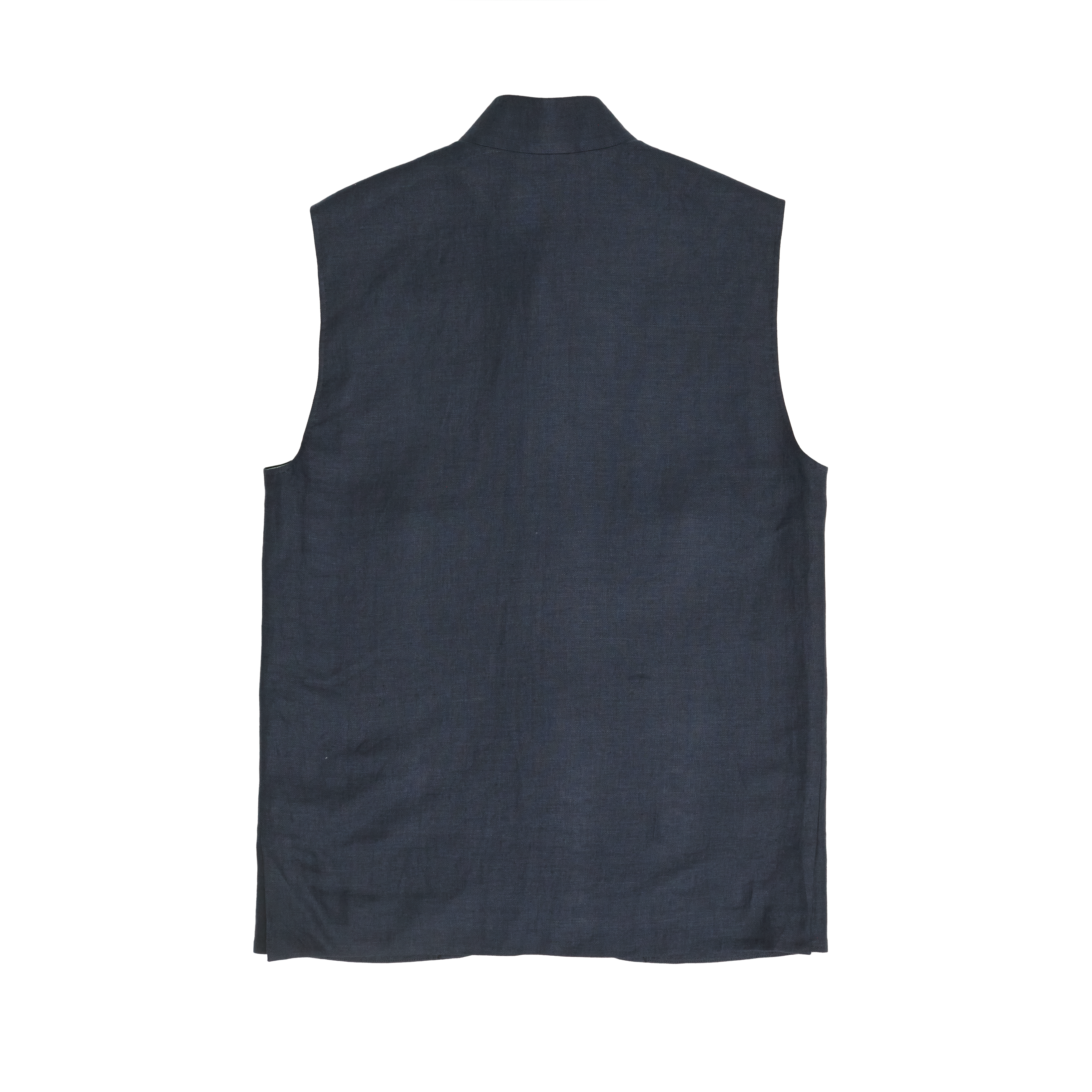 Navy Twill Linen Corbu Vest