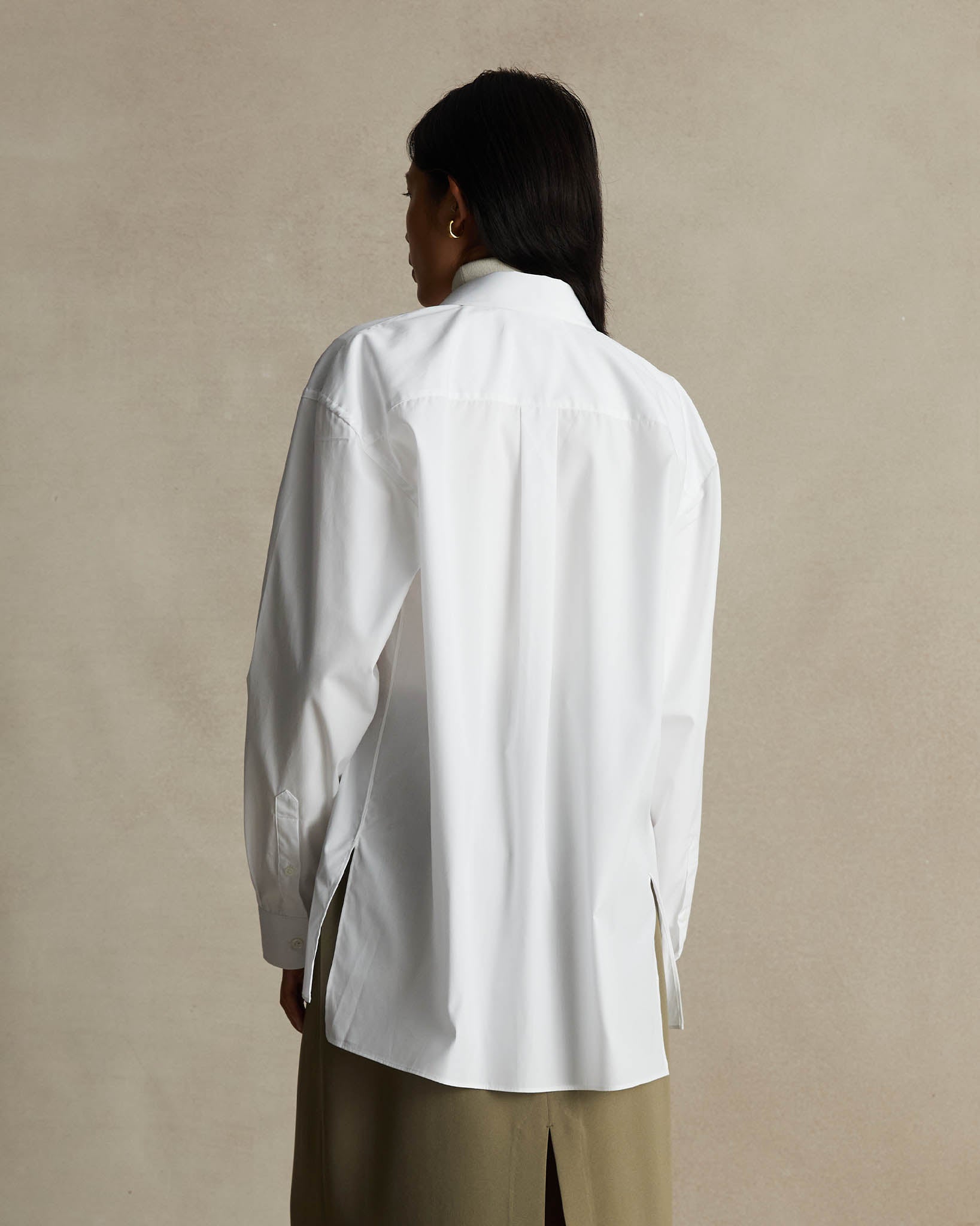 Oversized Shirt - White Poplin