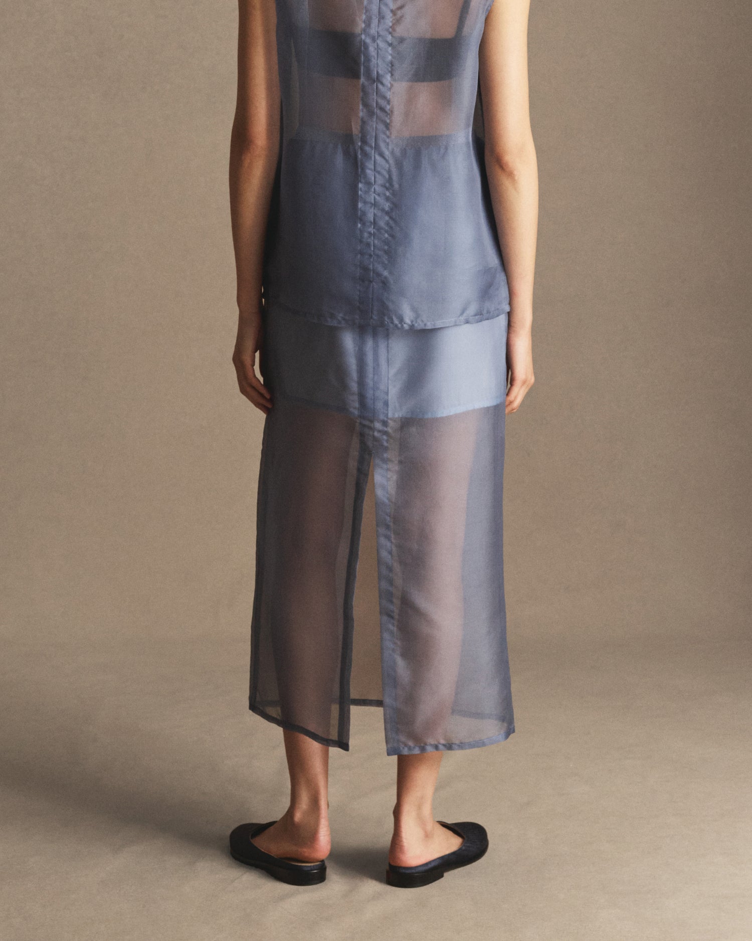 Organza Devon Skirt - Steele Blue