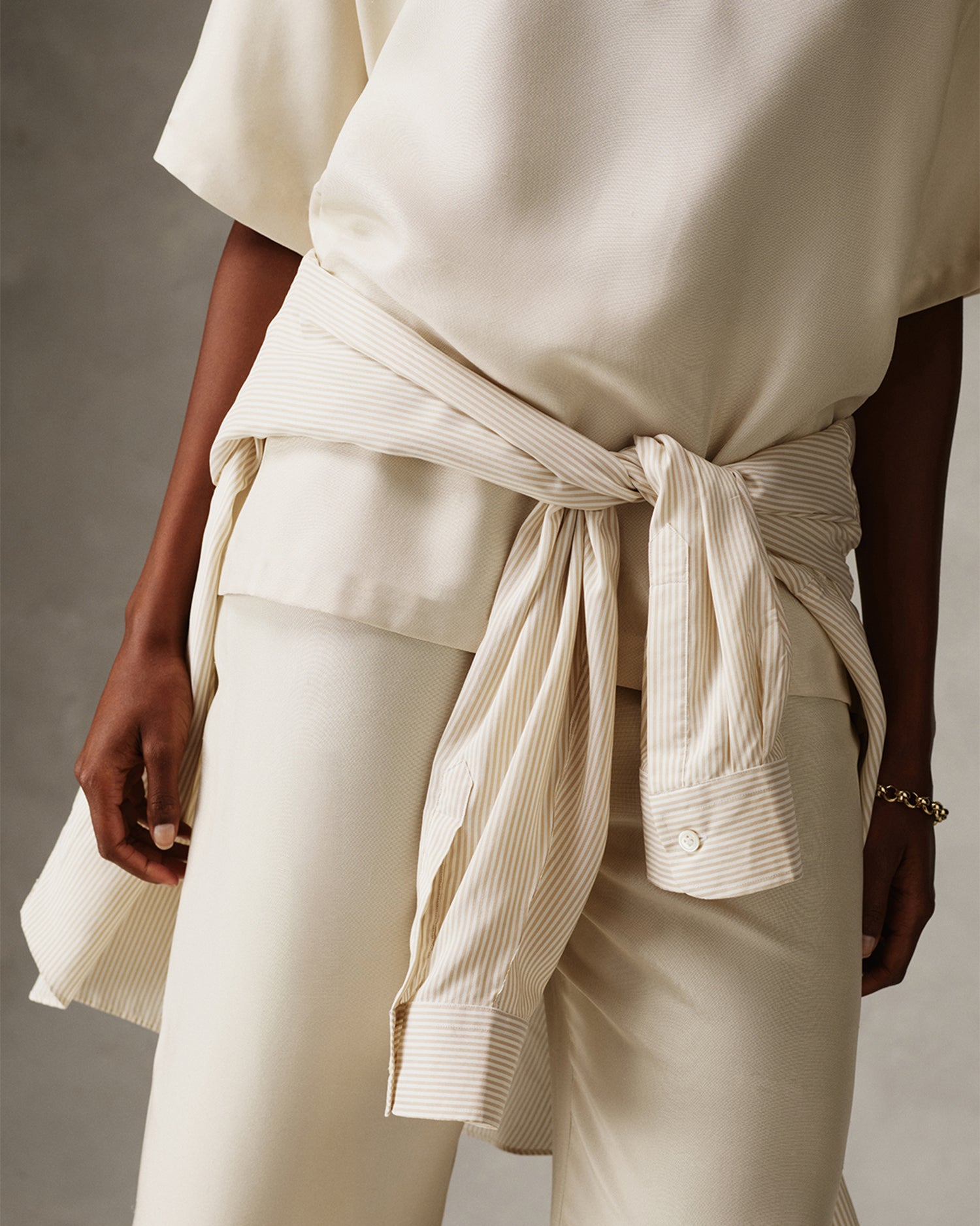 Montana Baseball Shirt - Beige Dupioni