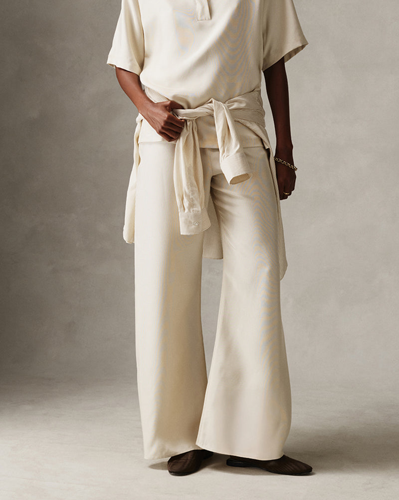 New Marella Trouser - Beige Dupioni