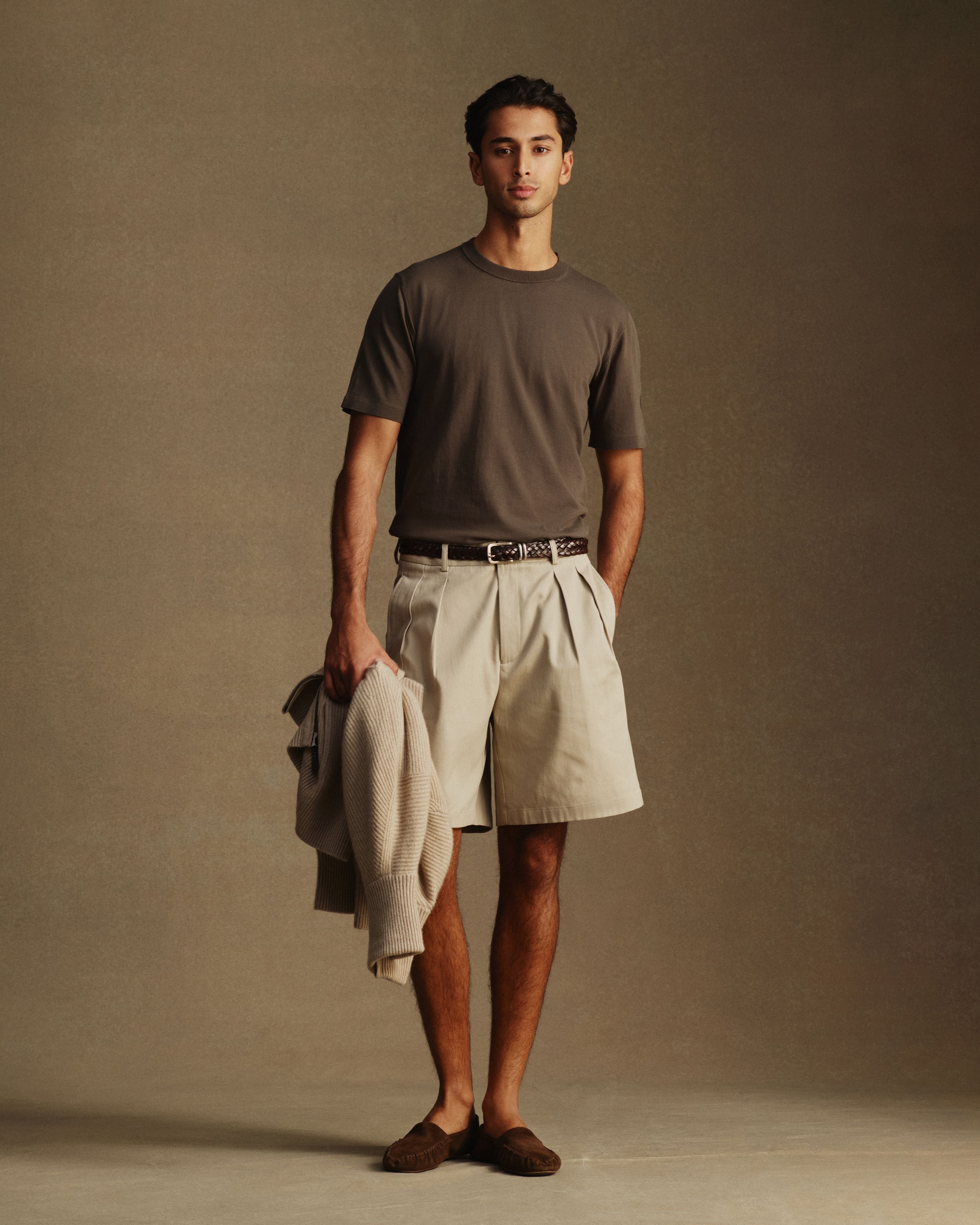 p*ん様 198club DOUBLE PLEATED SHORTS Sサイズ Double Pleated Chino Shorts - Oatmeal