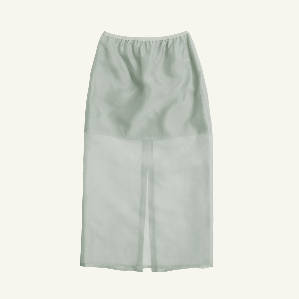 Organza Devon Skirt - Dusty Green