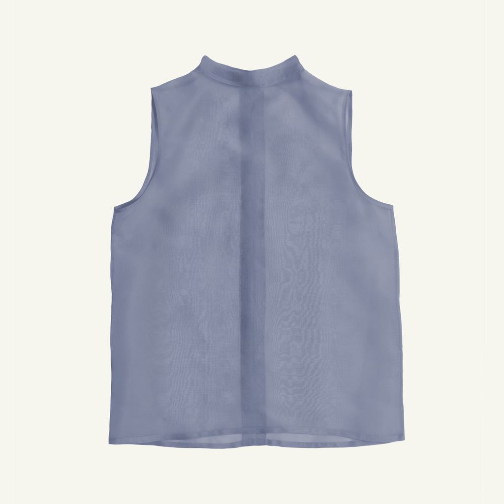 Organza Devon Top - Steele Blue