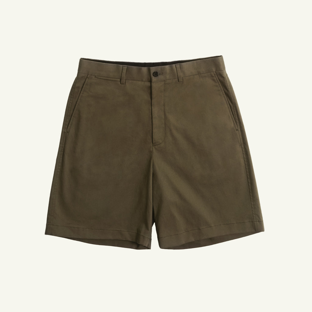 Flat Front Chino Shorts - Khaki