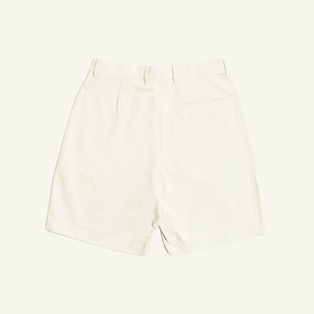 Flat Front Chino Shorts - Off White