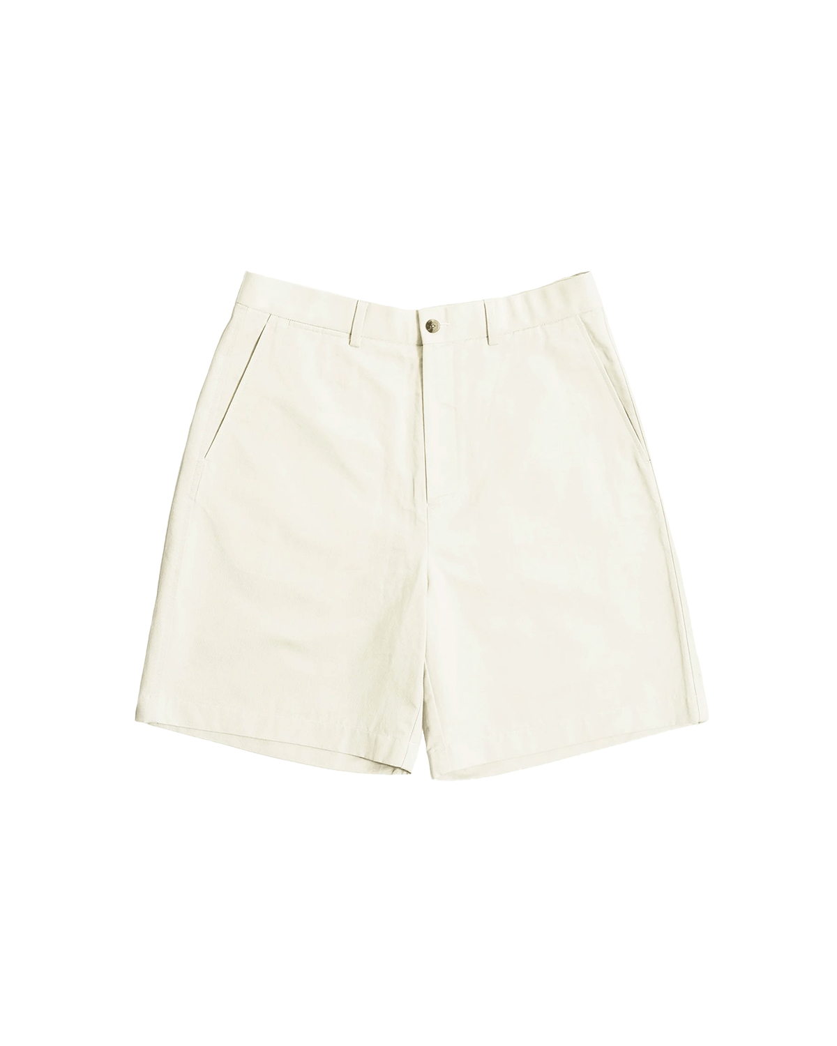 Flat Front Chino Shorts - Off White