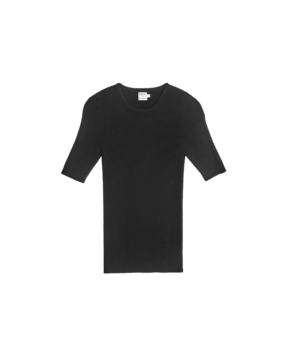 Georgia Rib Knit Tee - Black