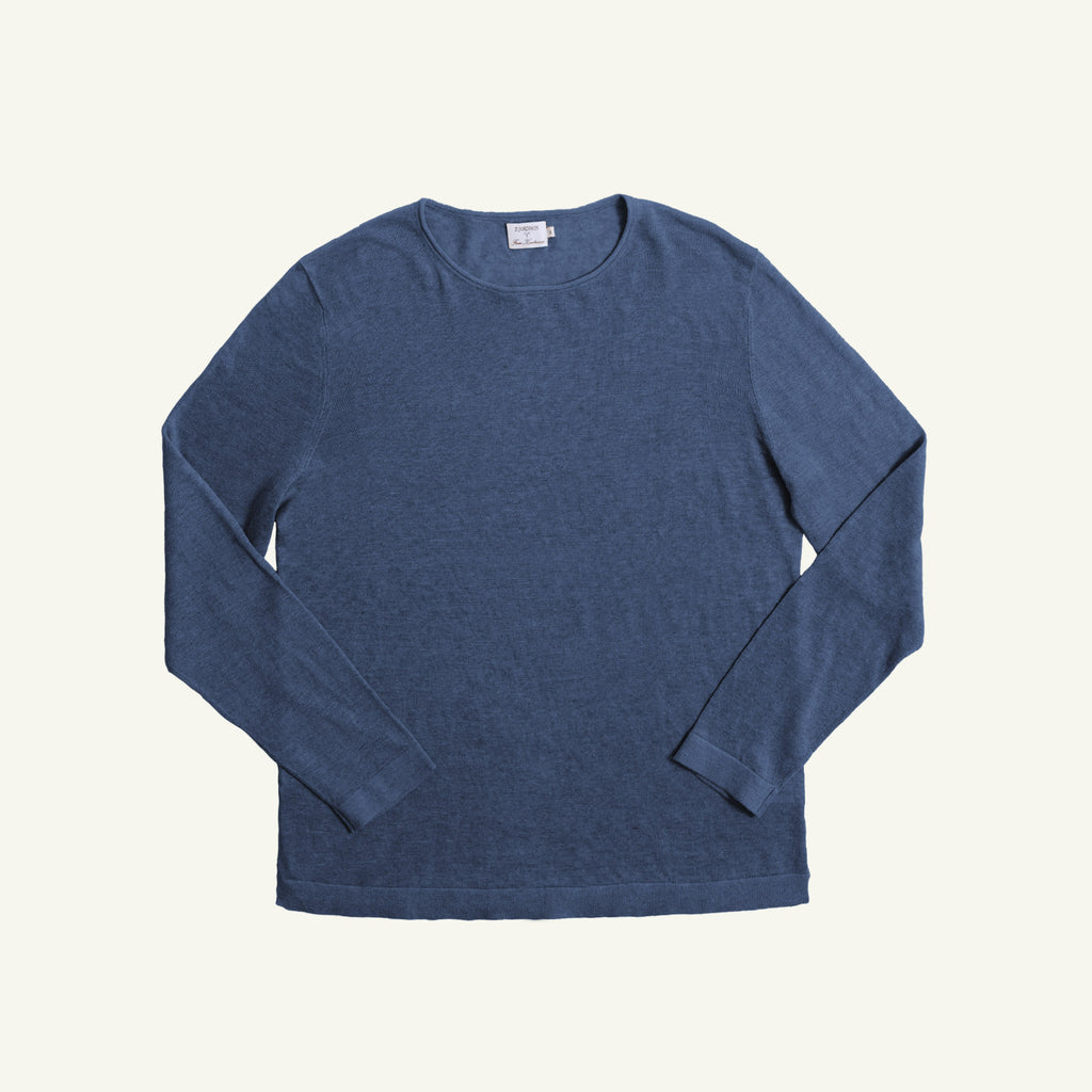 Slate Blue Linen Sweater