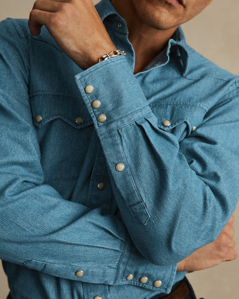 Heavy Denim Western Shirt