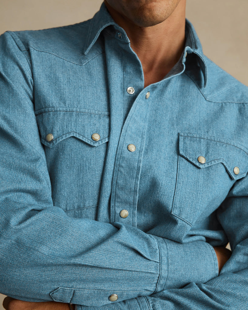 Heavy Denim Western Shirt