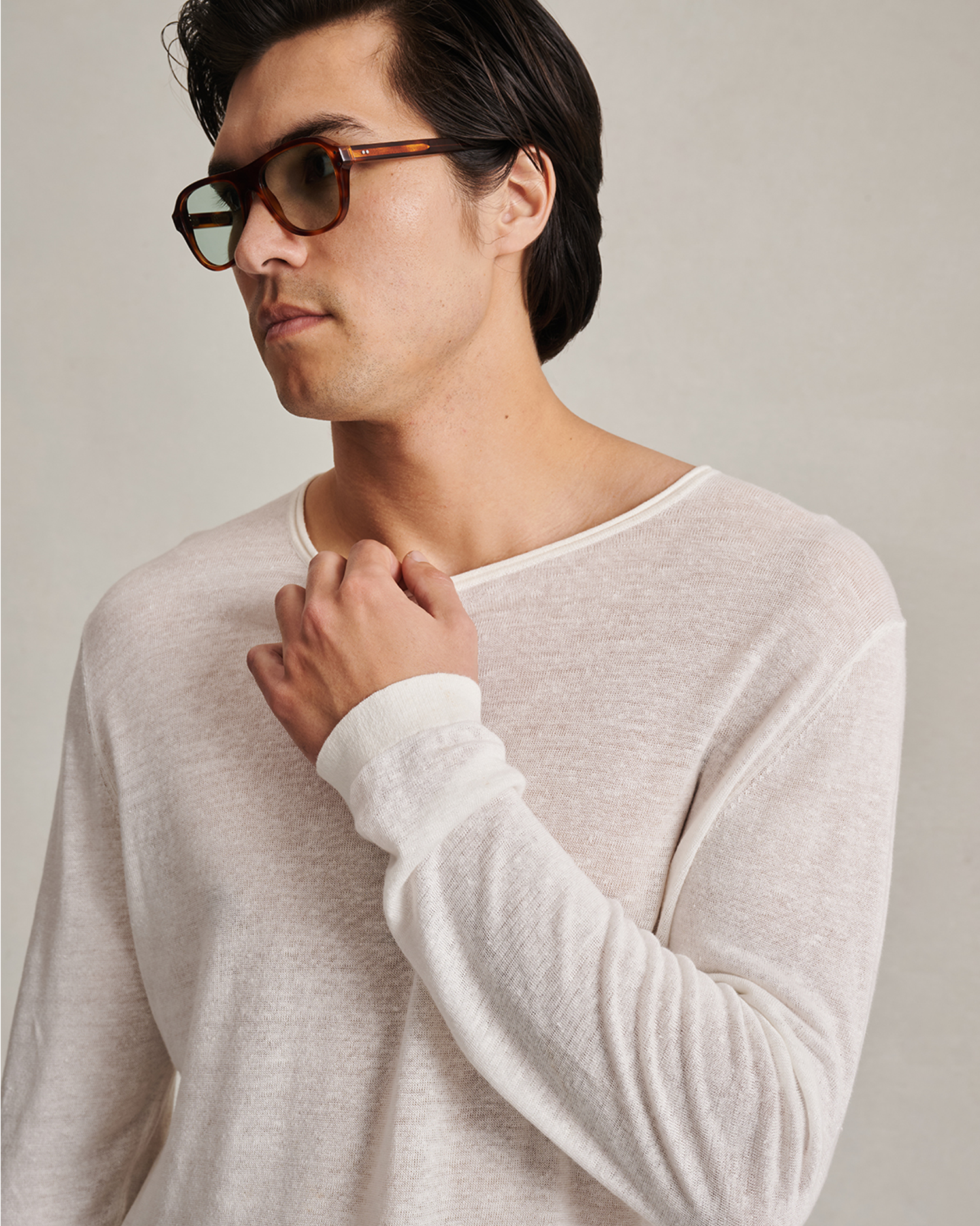 Off White Linen Sweater