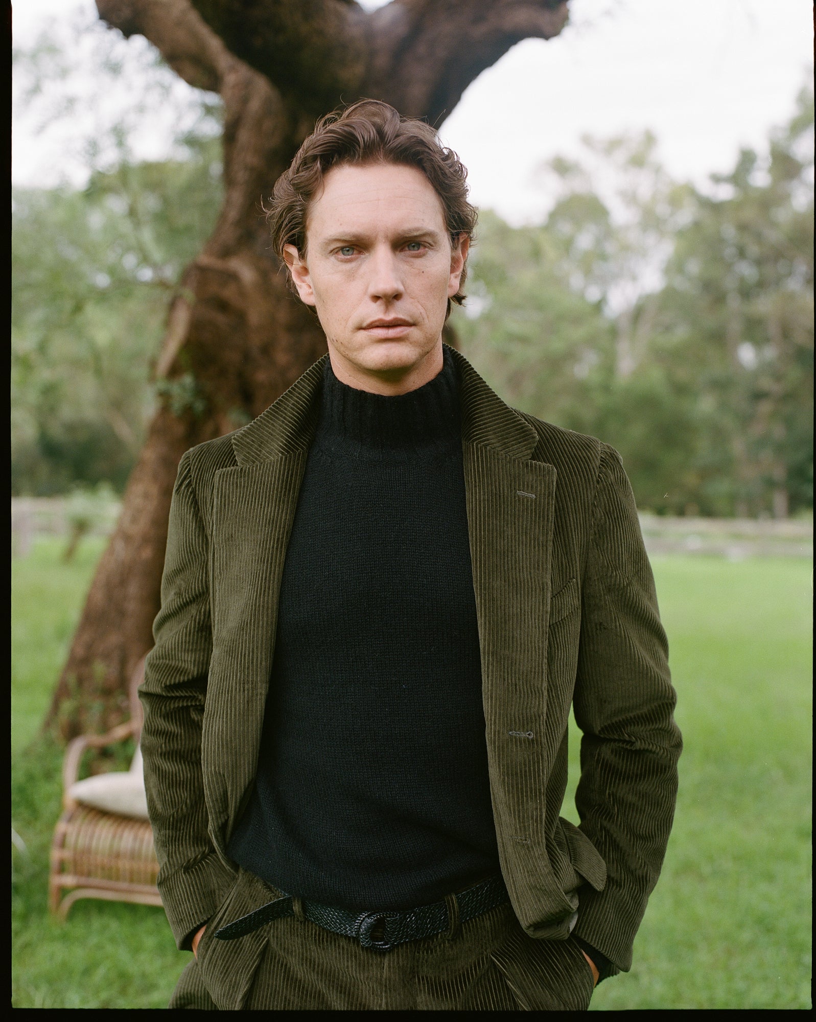 P Johnson Black Cashmere Alpine Sweater