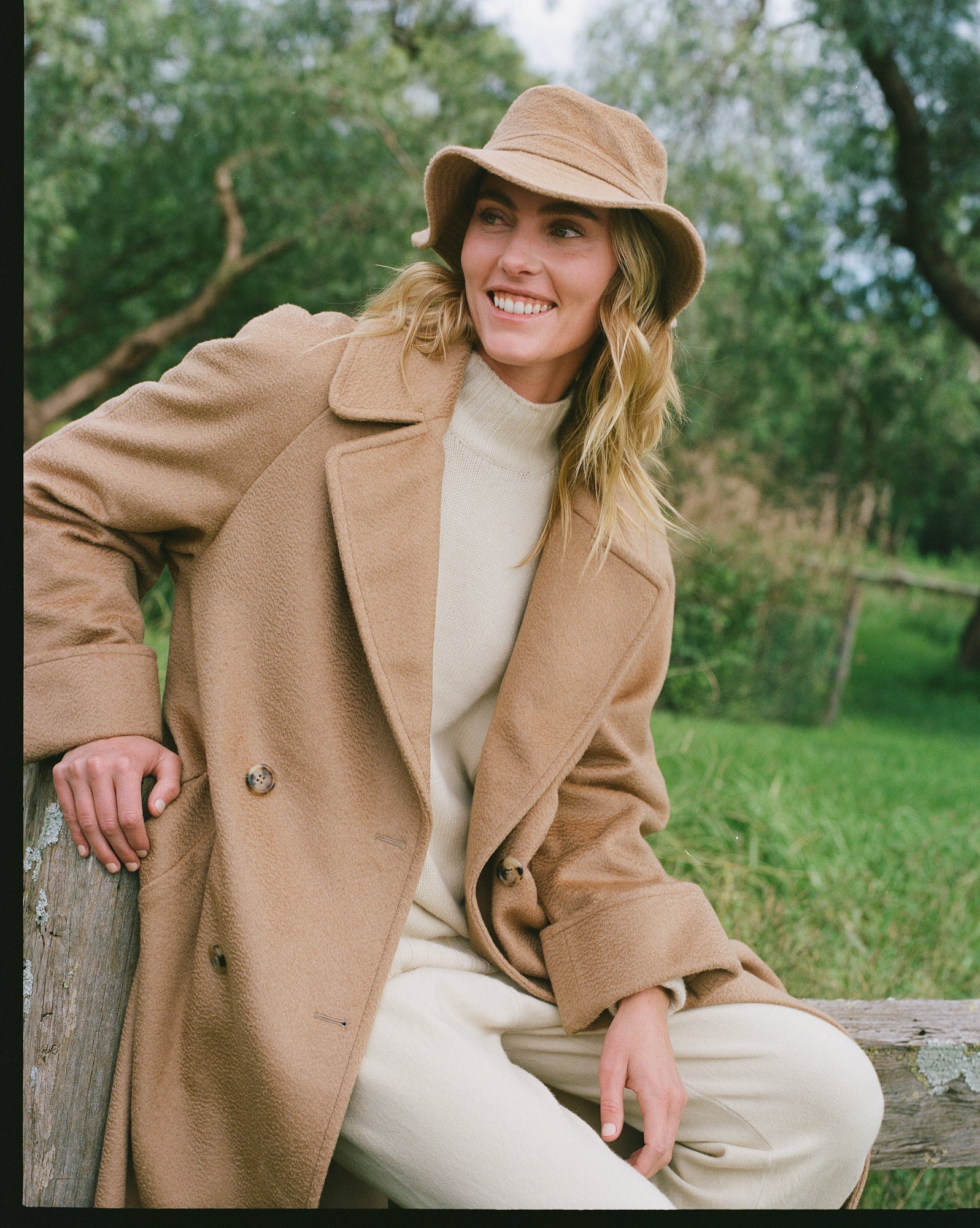 P Johnson Off White Cashmere Alpine Sweater