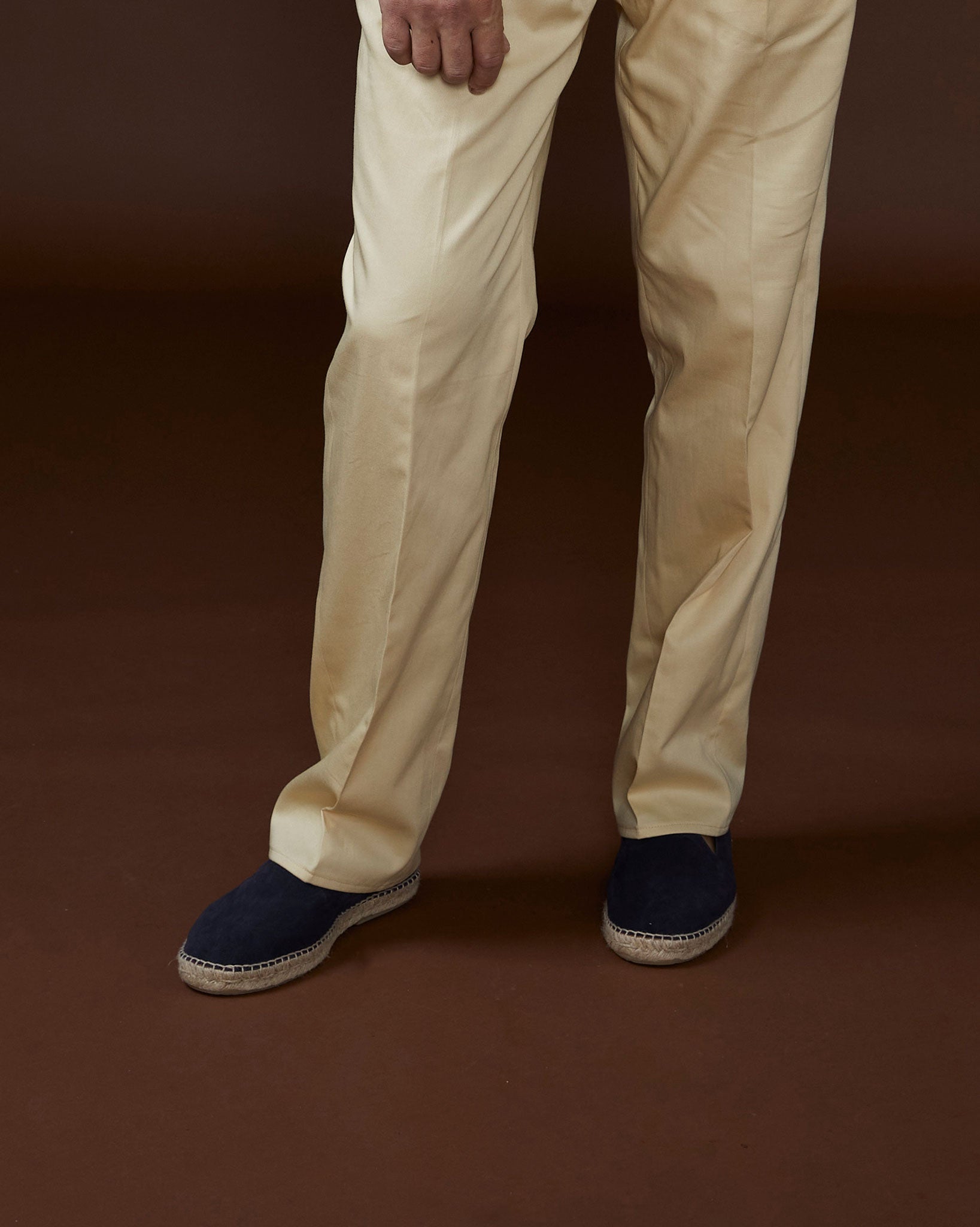 P Johnson Navy Suede Espadrille