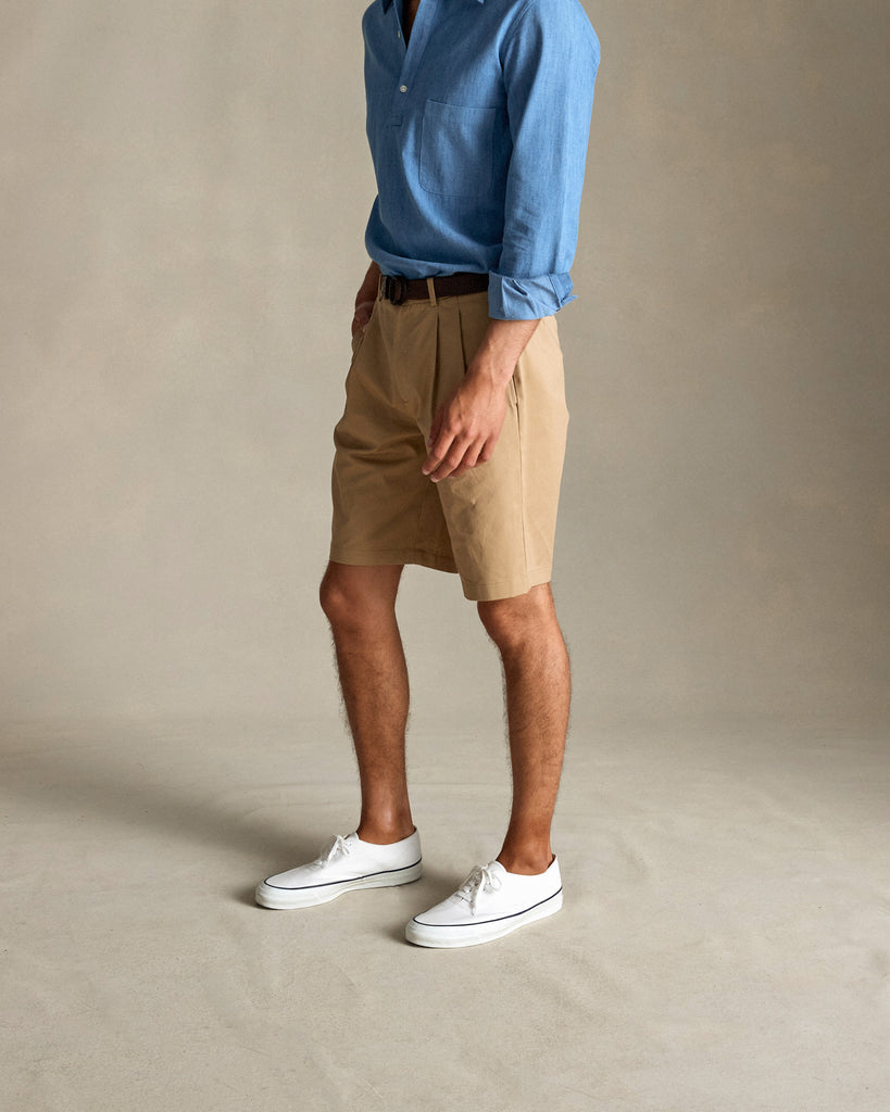 P Johnson Taupe Chino Shorts