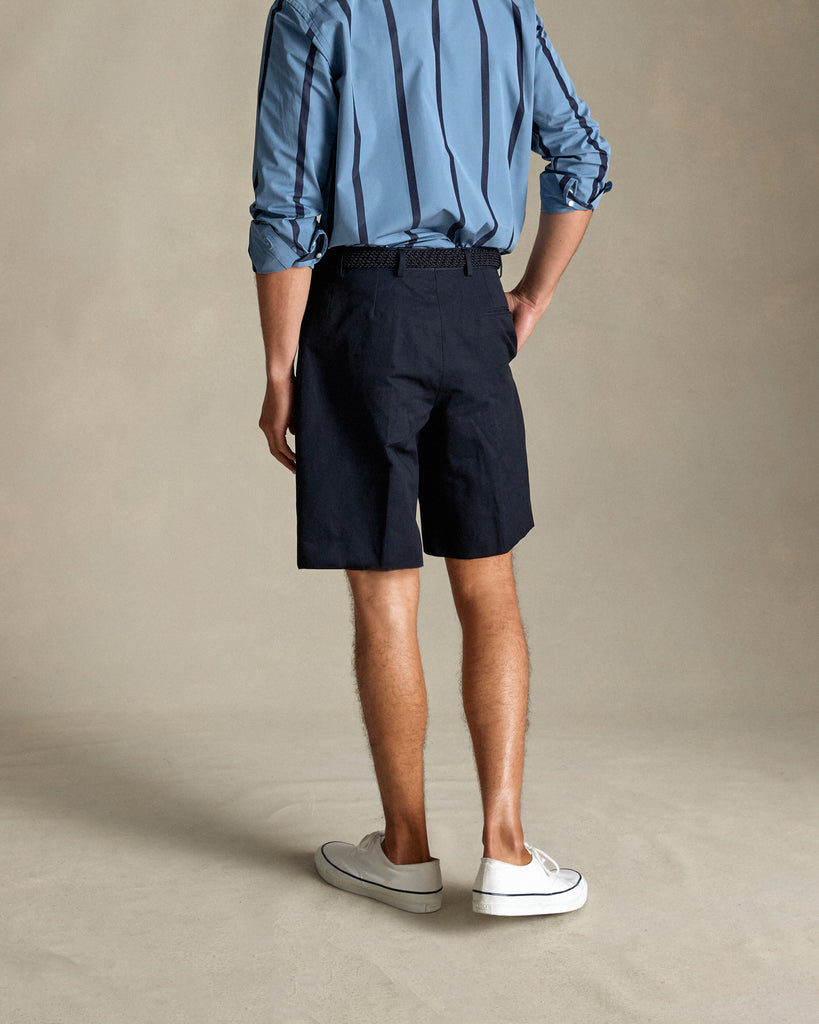P Johnson Navy Chino Shorts