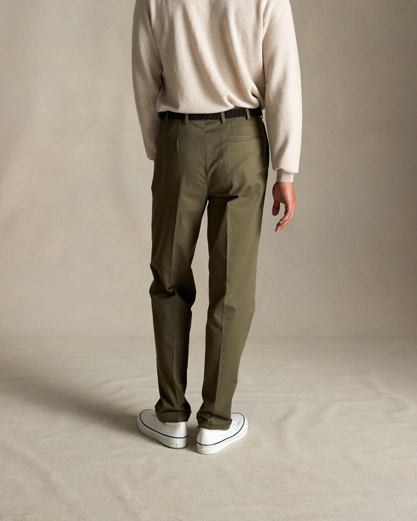 P Johnson Olive Chino Trousers