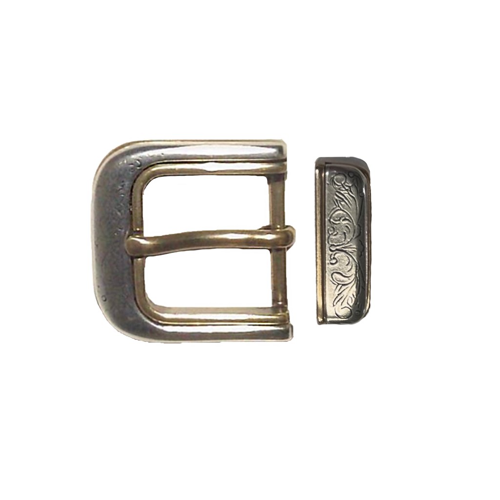 Pewter & Brass 2pc Buckle Set - 20mm