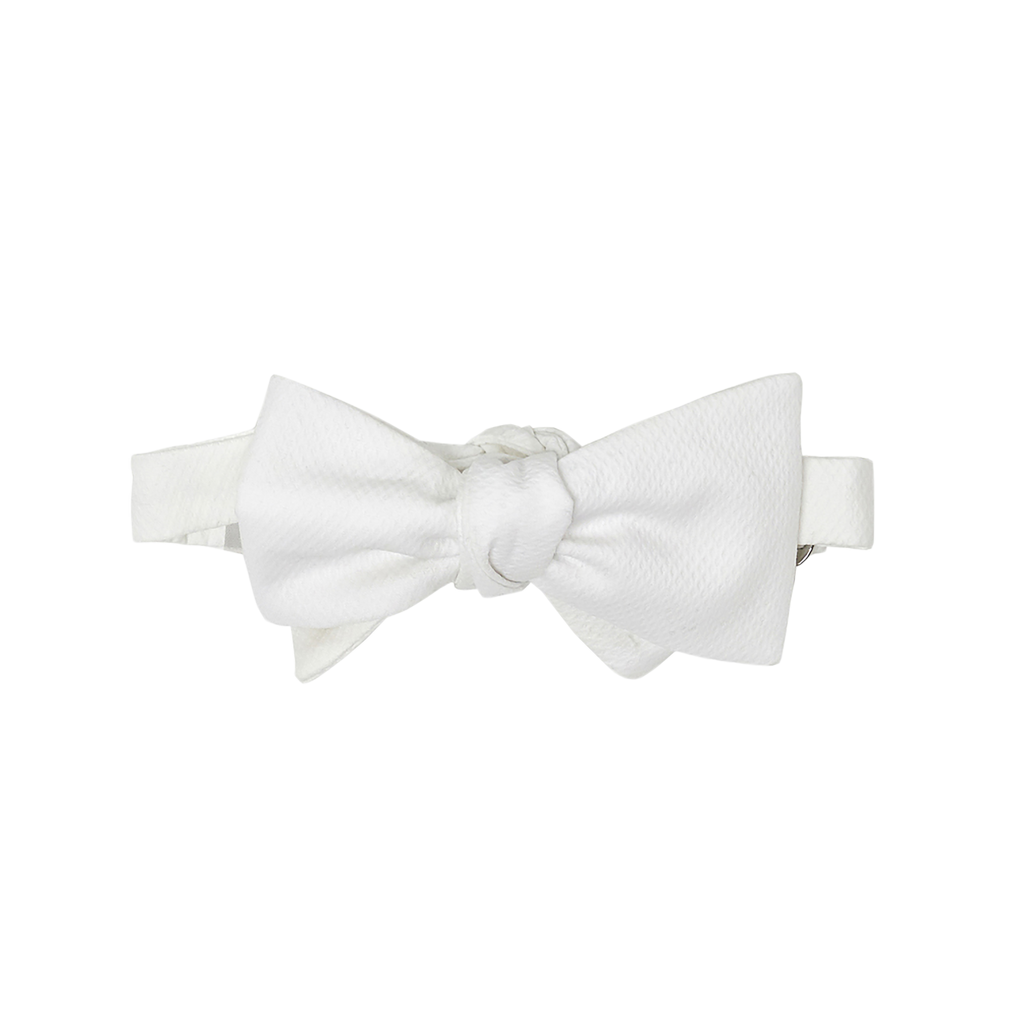 P Johnson White Marcella Bow Tie