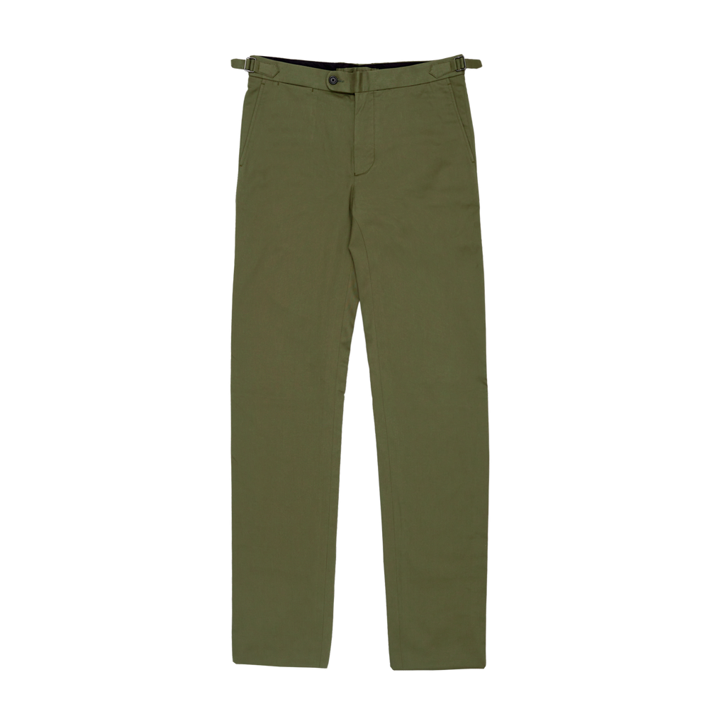 Olive Slim Chino Trousers