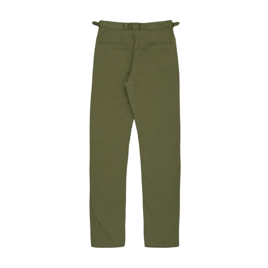 Olive Slim Chino Trousers