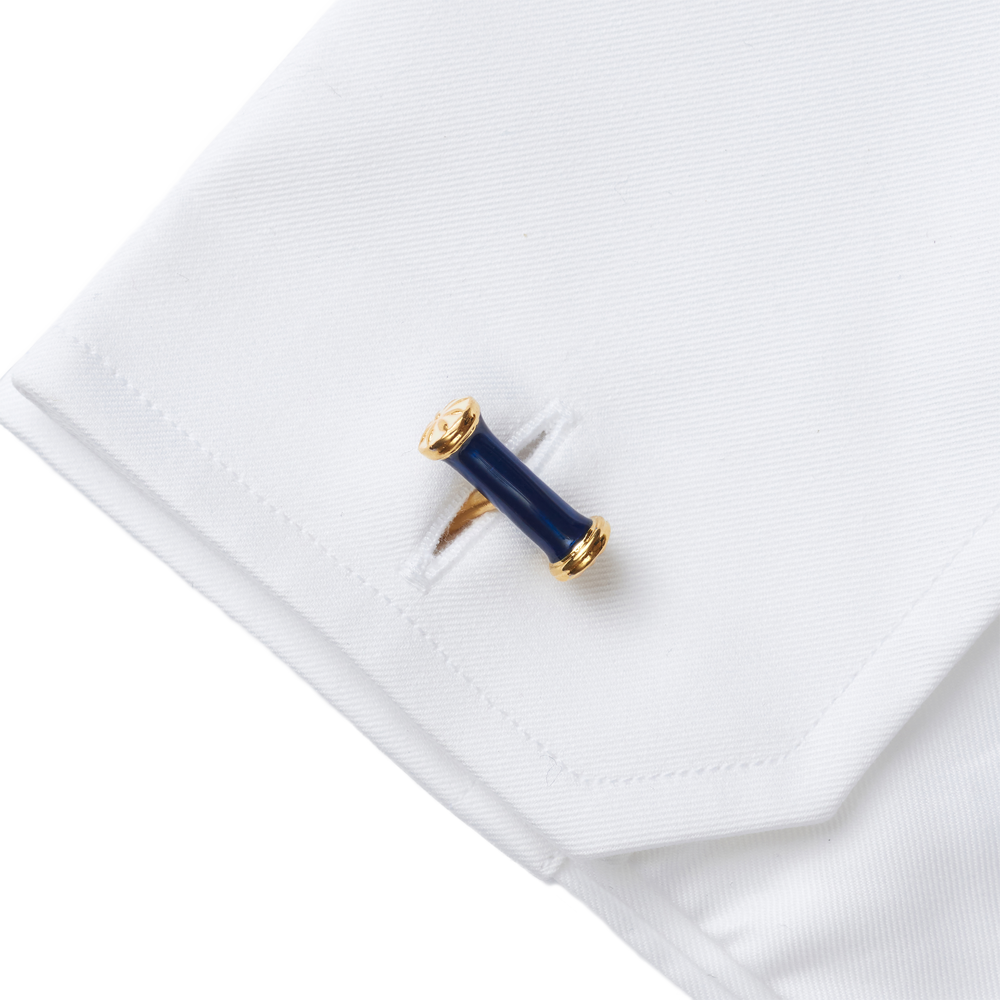 P Johnson Blue Hand Enamelled Cuff Links