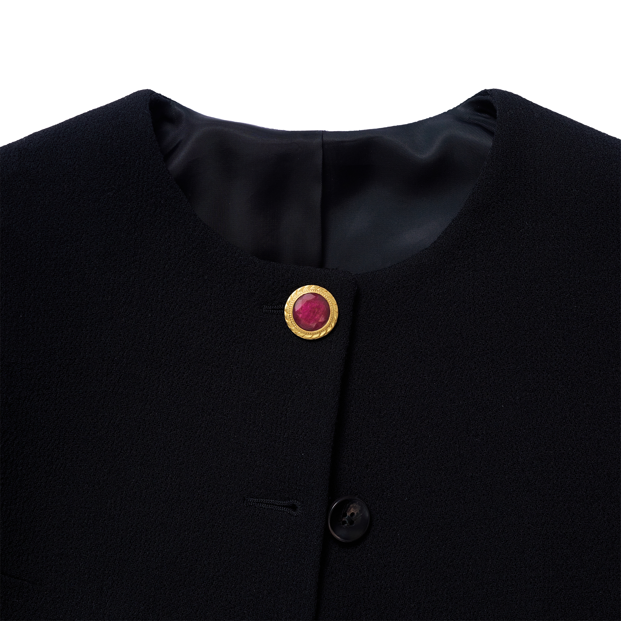 P Johnson Red Stone Button Large