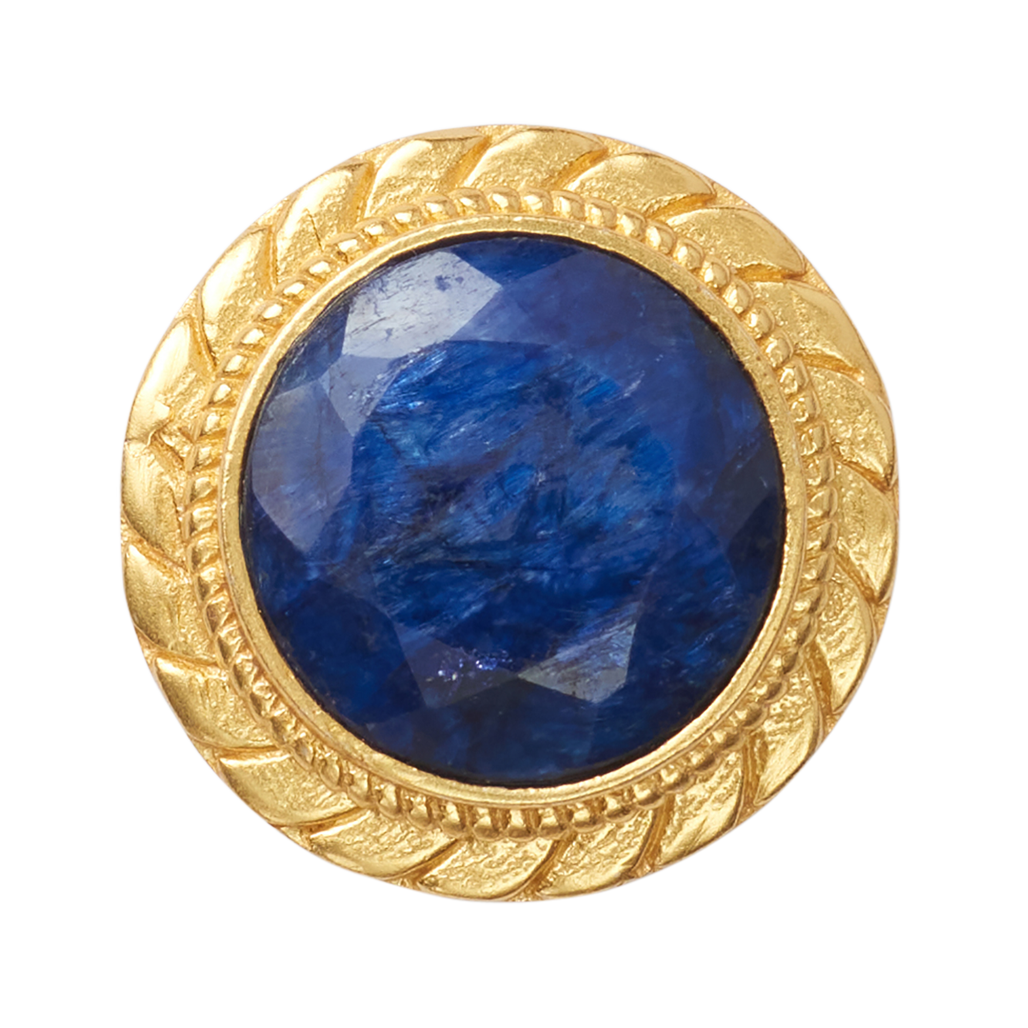 P Johnson Blue Stone Button Large