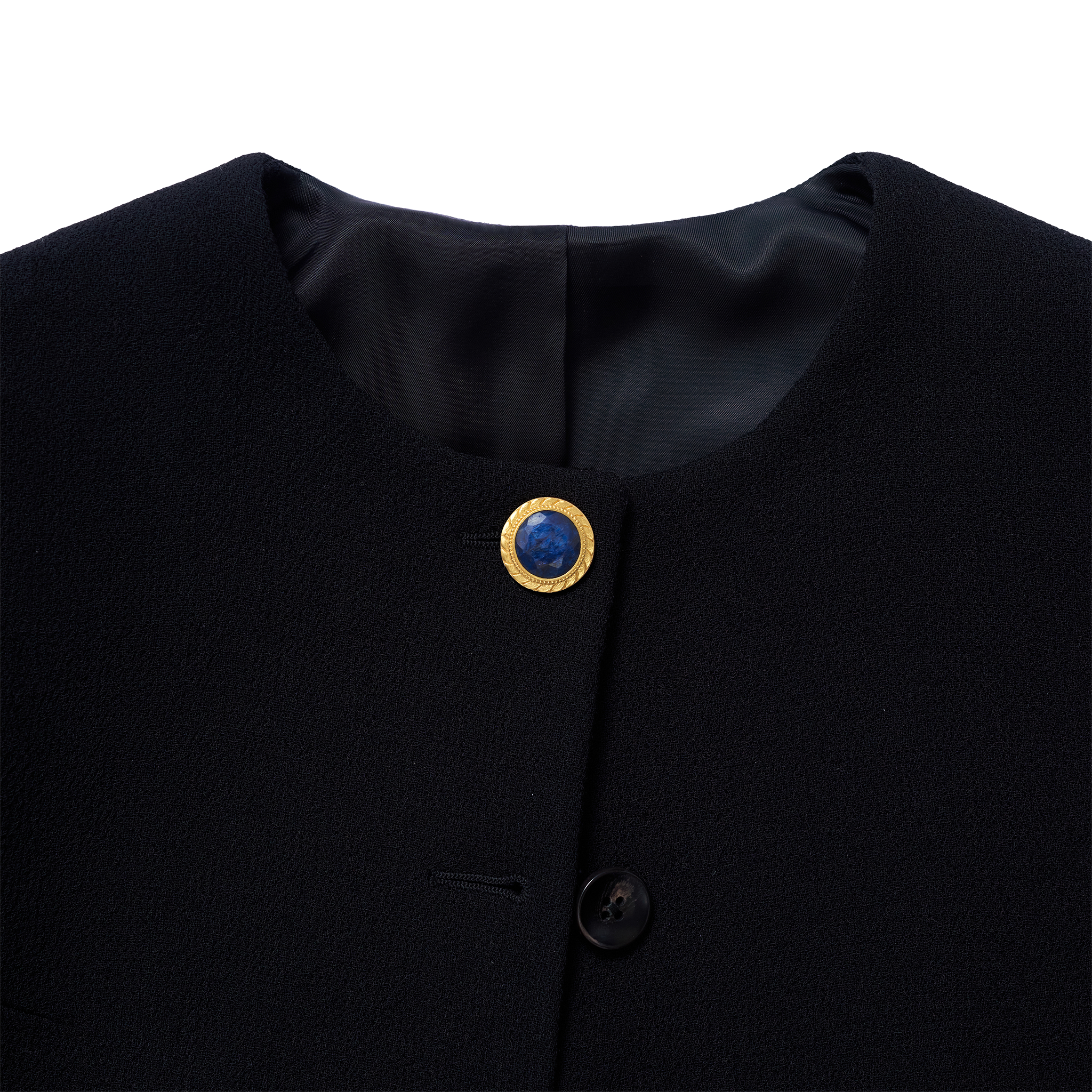 P Johnson Blue Stone Button Large