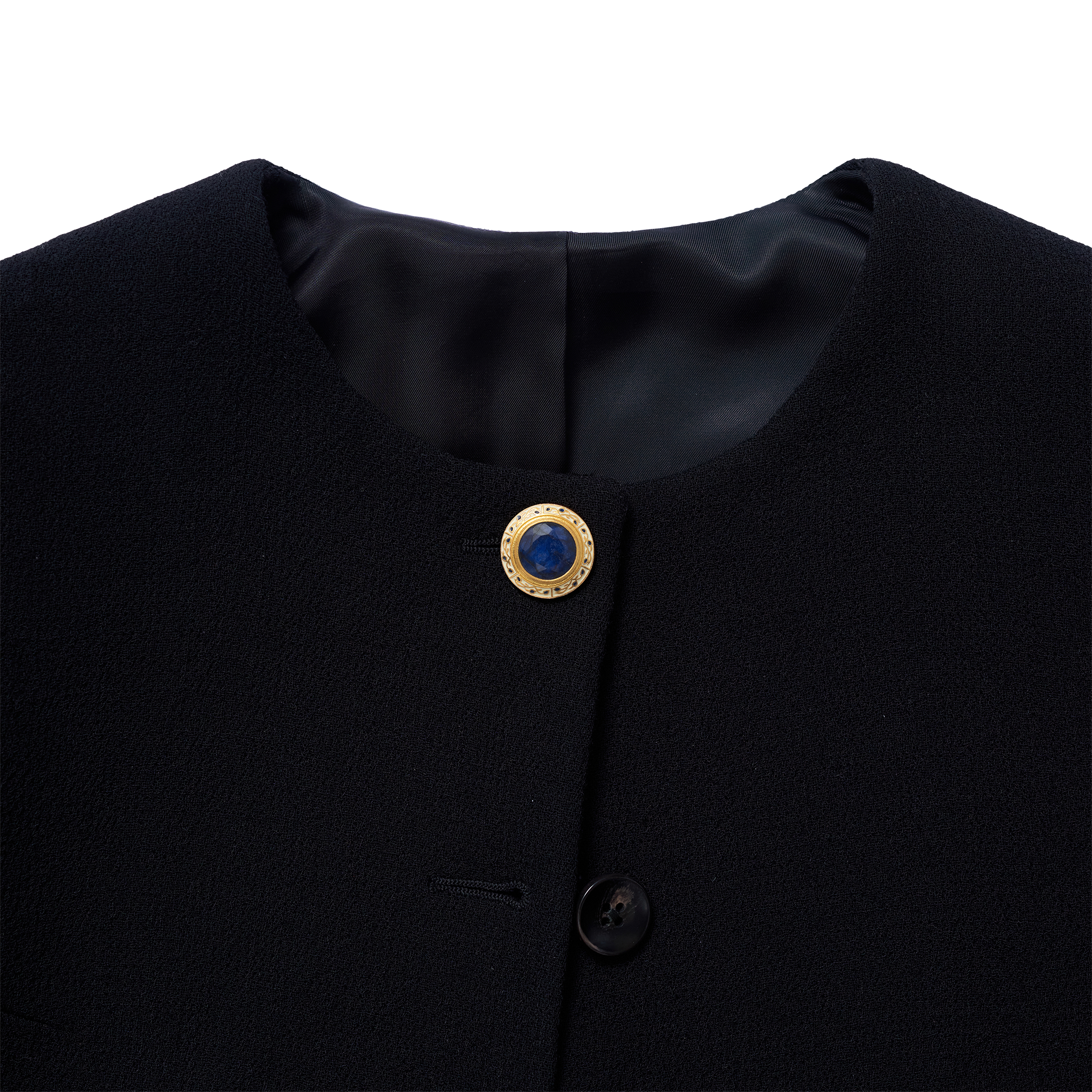 P Johnson Blue Stone w/ Enamel Button Large