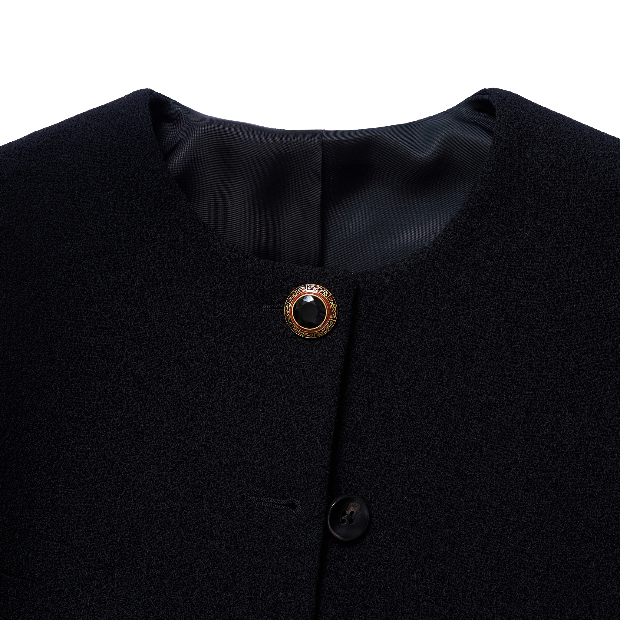 P Johnson Black Stone w/ Enamel Button Large
