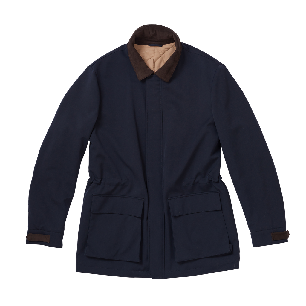 P Johnson Navy Technical Quilted Field Jacket