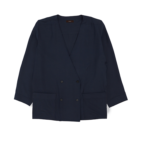 Navy Silk Resort Jacket