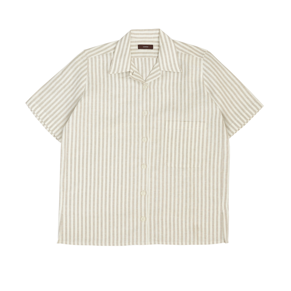 Natural Stripe Short Sleeve Shirt
