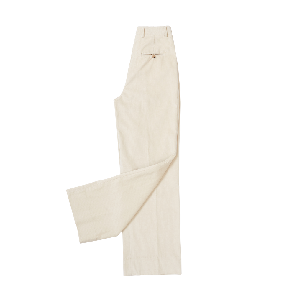 P Johnson Off White Corduroy Perriand Trousers