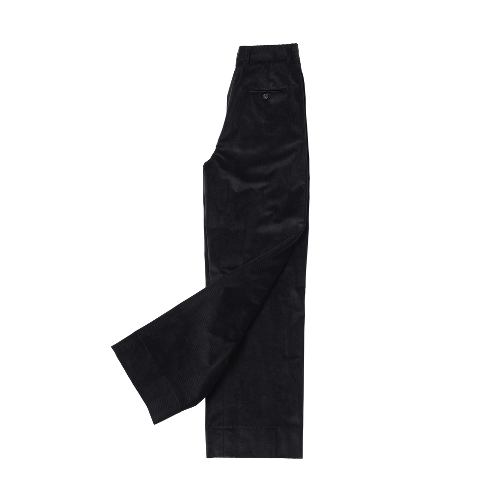 P Johnson Black Corduroy Perriand Trousers