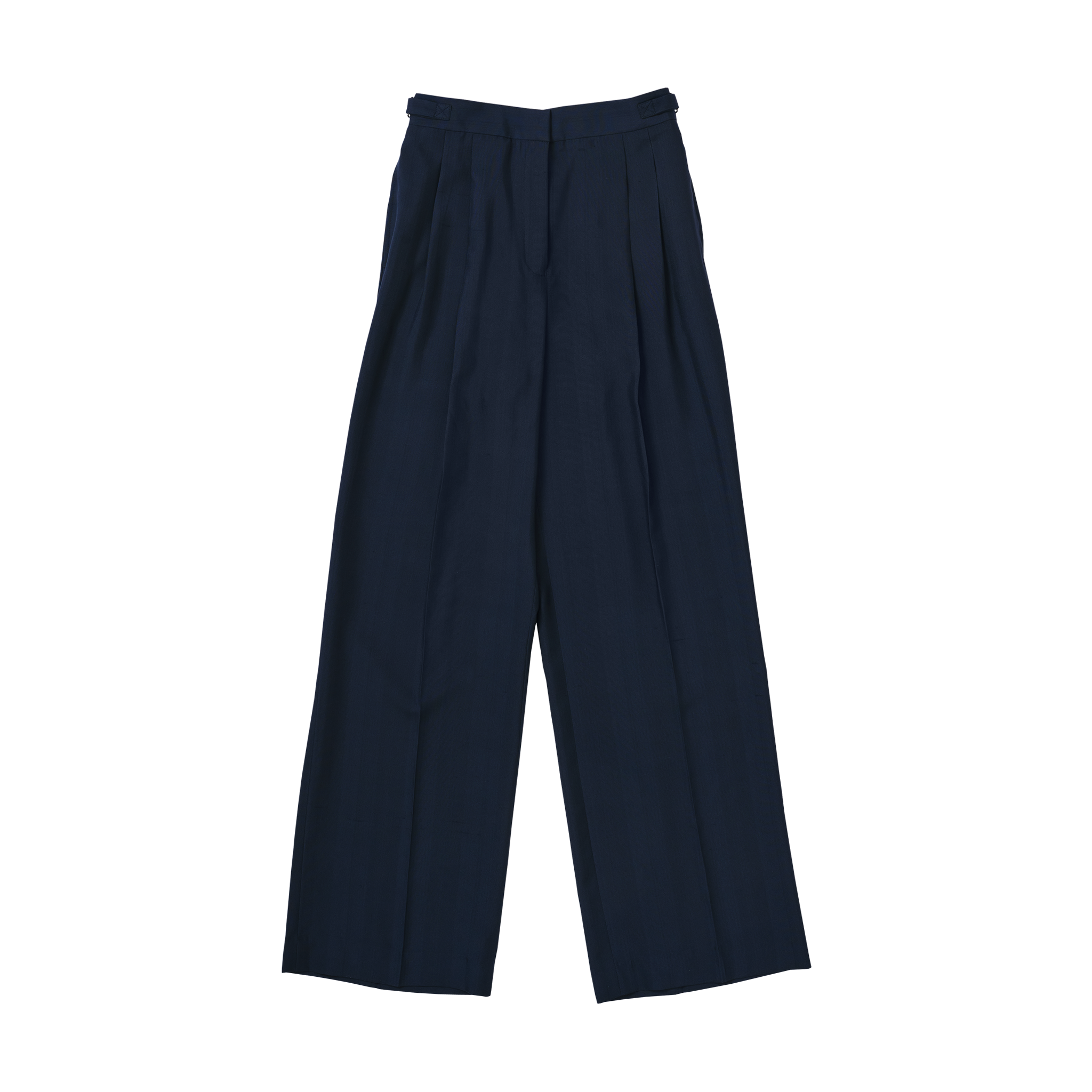 P Johnson Navy Silk Perriand Trousers