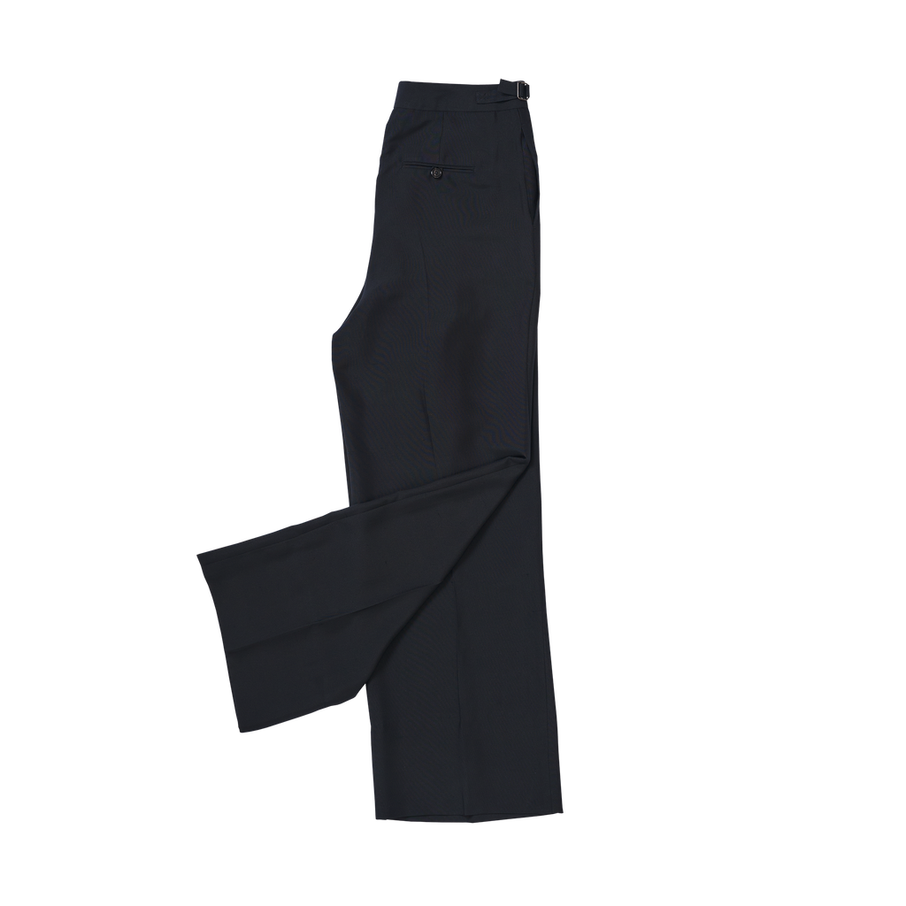 P Johnson Black Silk Perriand Trousers